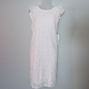 London Style White Lace Dress will butterfly sleeves